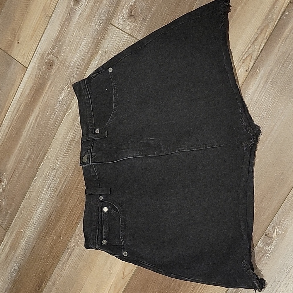Madewell black Jean skirt